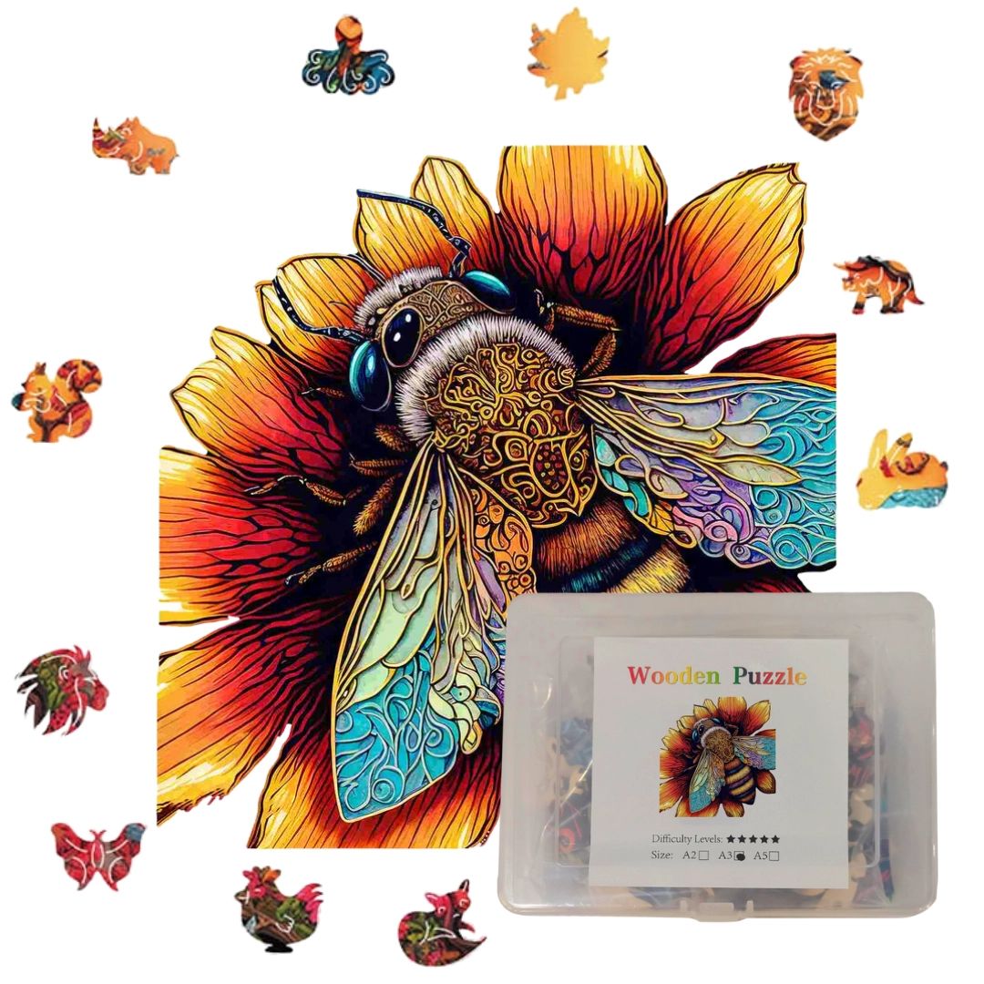 Crafthub Wooden Puzzle, Large - Elegant Amazing Bee