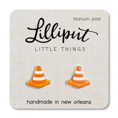 Lilliput Traffic Cone Post Earrings