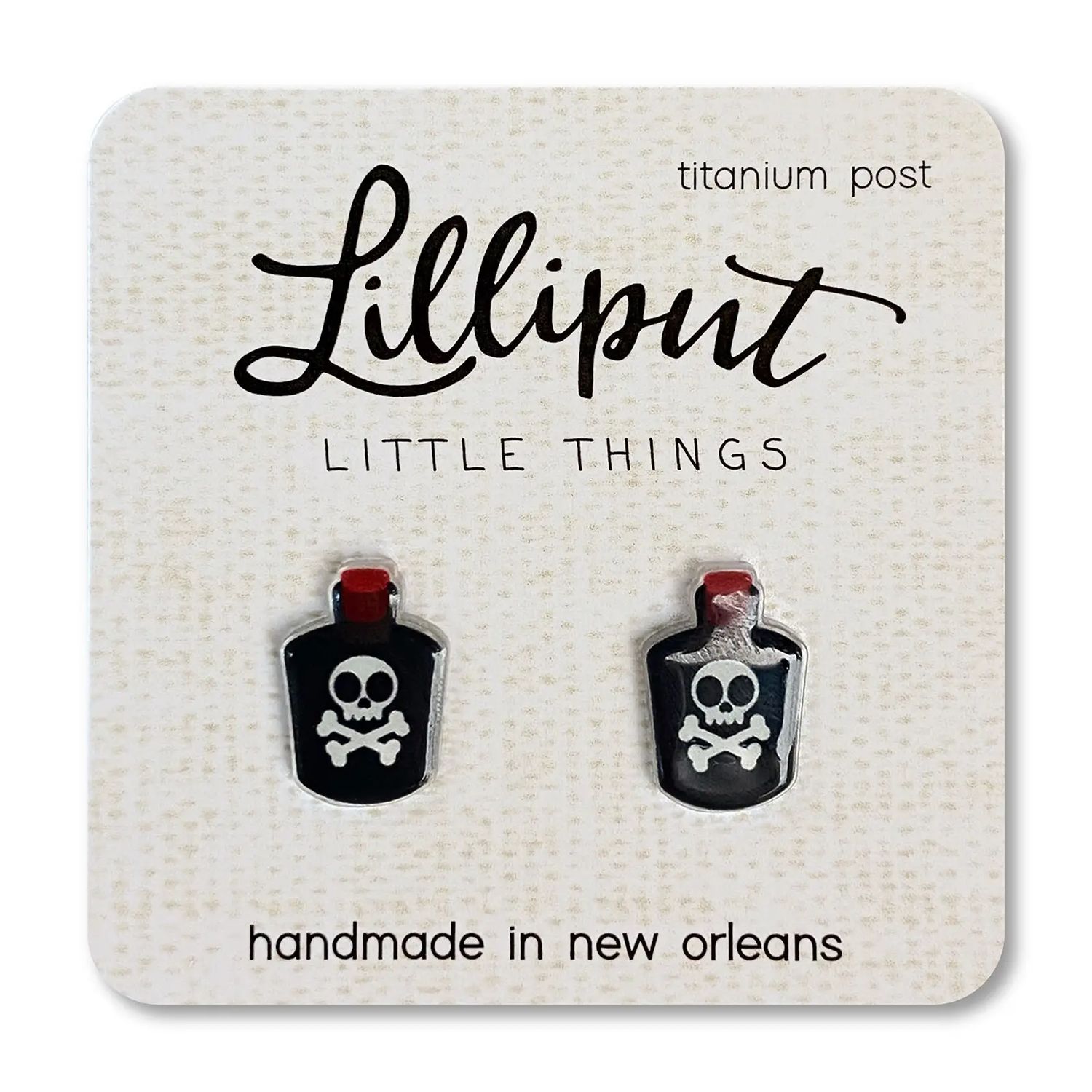 Lilliput Poison Bottle Post Earrings