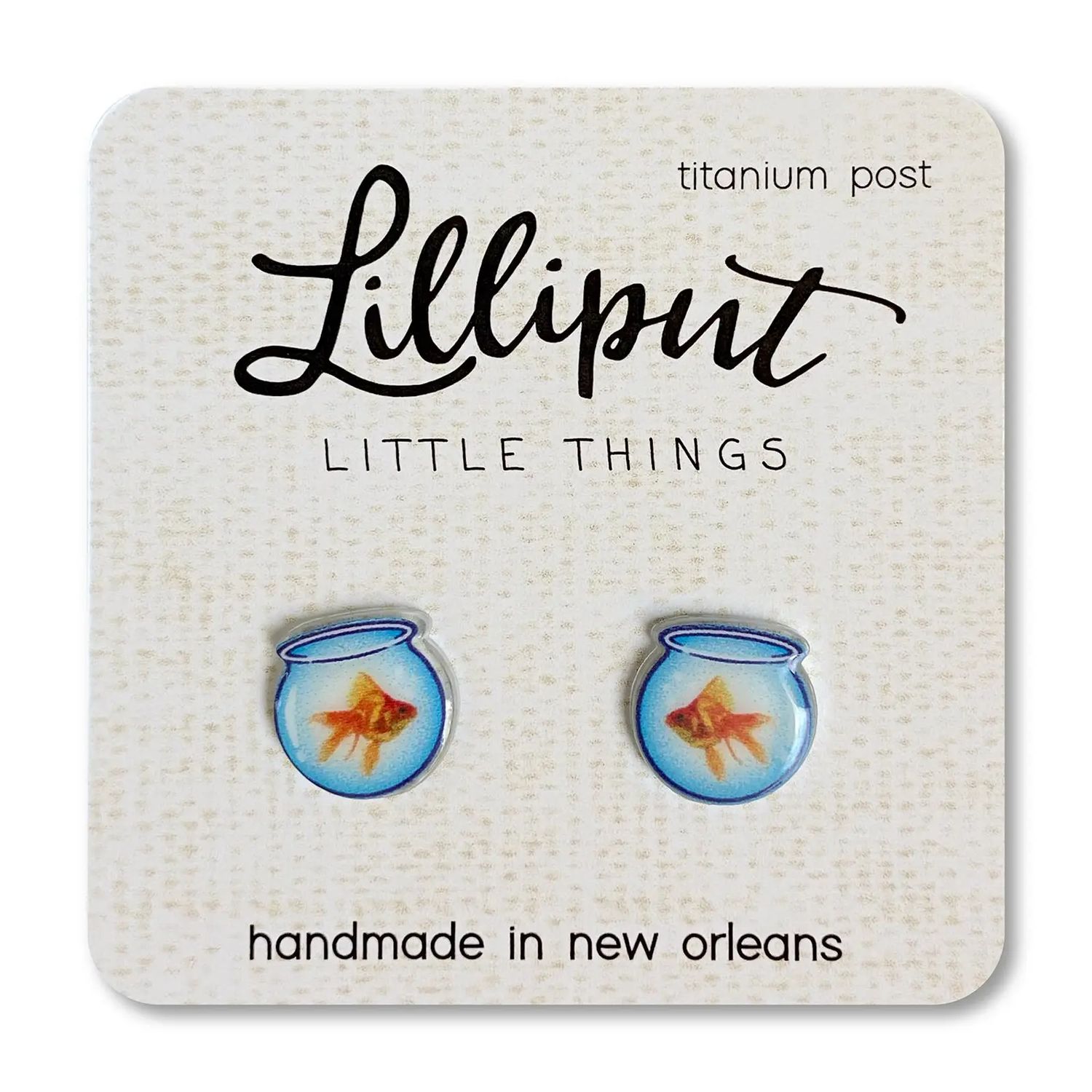Lilliput Fishbowl Post Earrings