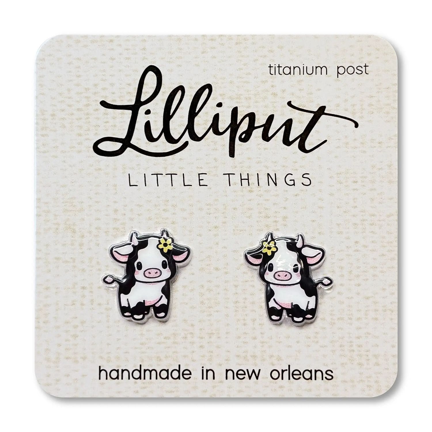 Lilliput Baby Cow Post Earrings