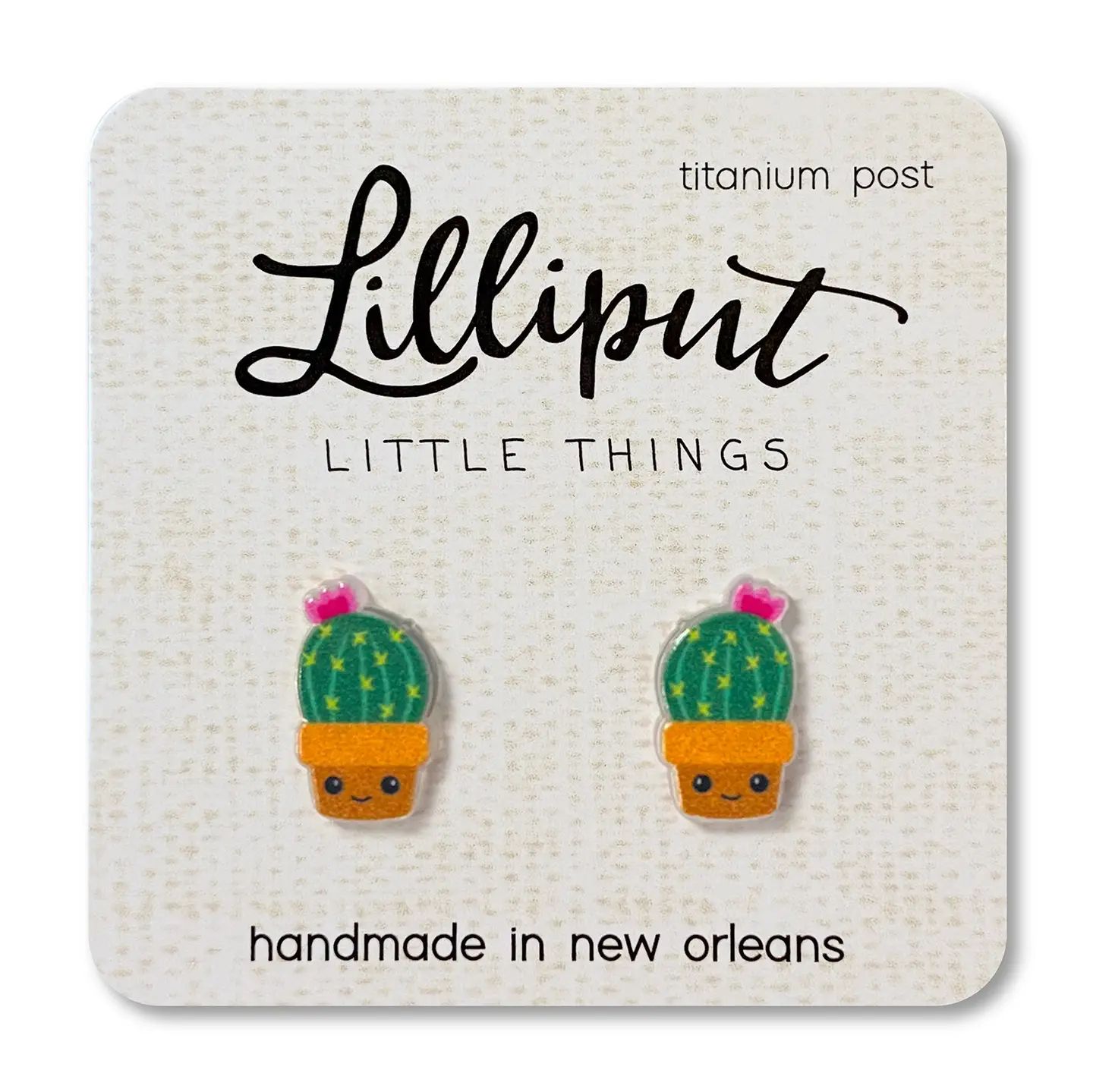 Lilliput Kawaii Cactus Post Earrings