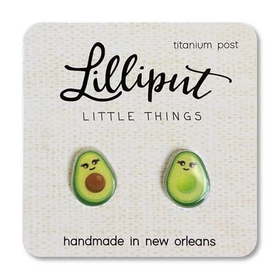 Lilliput Kawaii Avocado Post Earrings