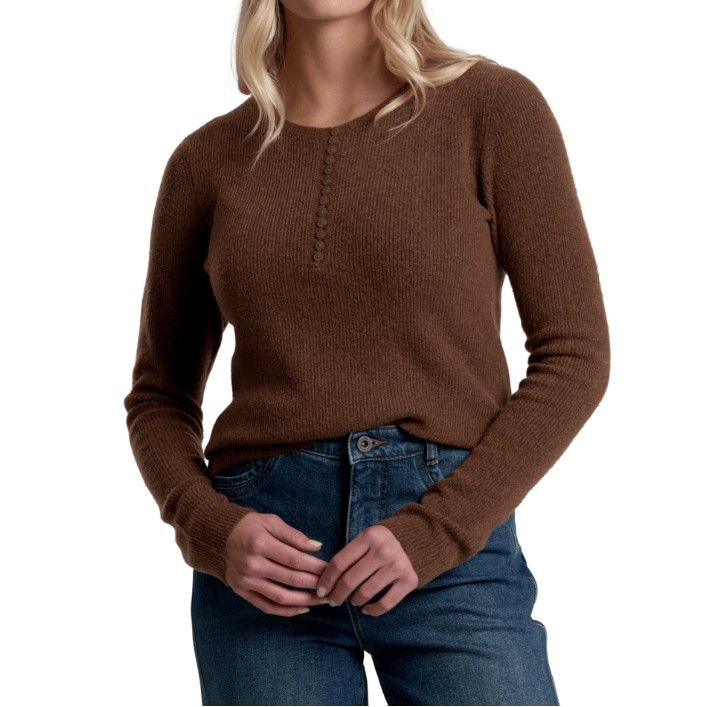 Kuhl Women's Vesper Henley Sweater, Color: Apple Spice, Size: Small