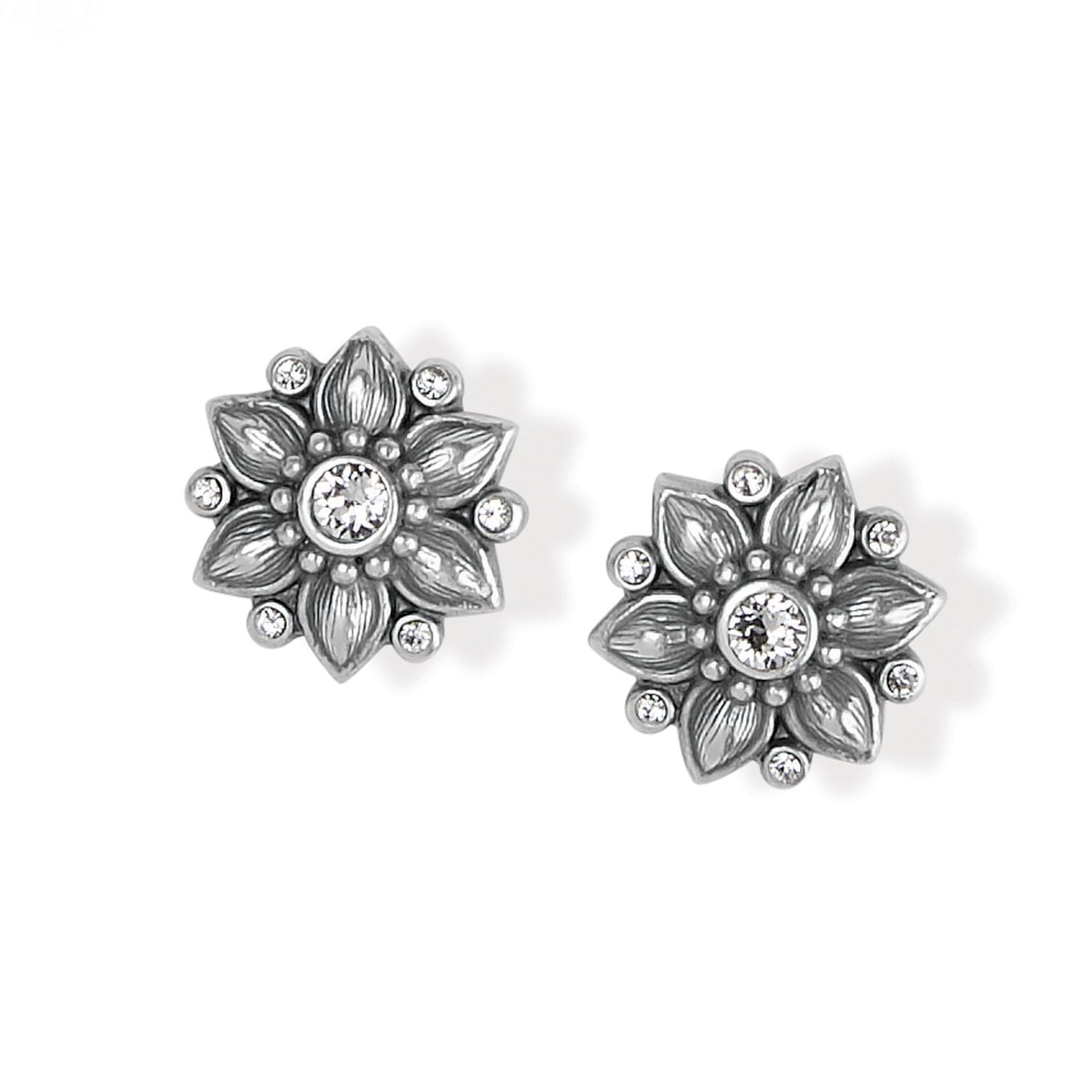 Brighton Cora Mini Post Earrings, Color: Silver/Crystal