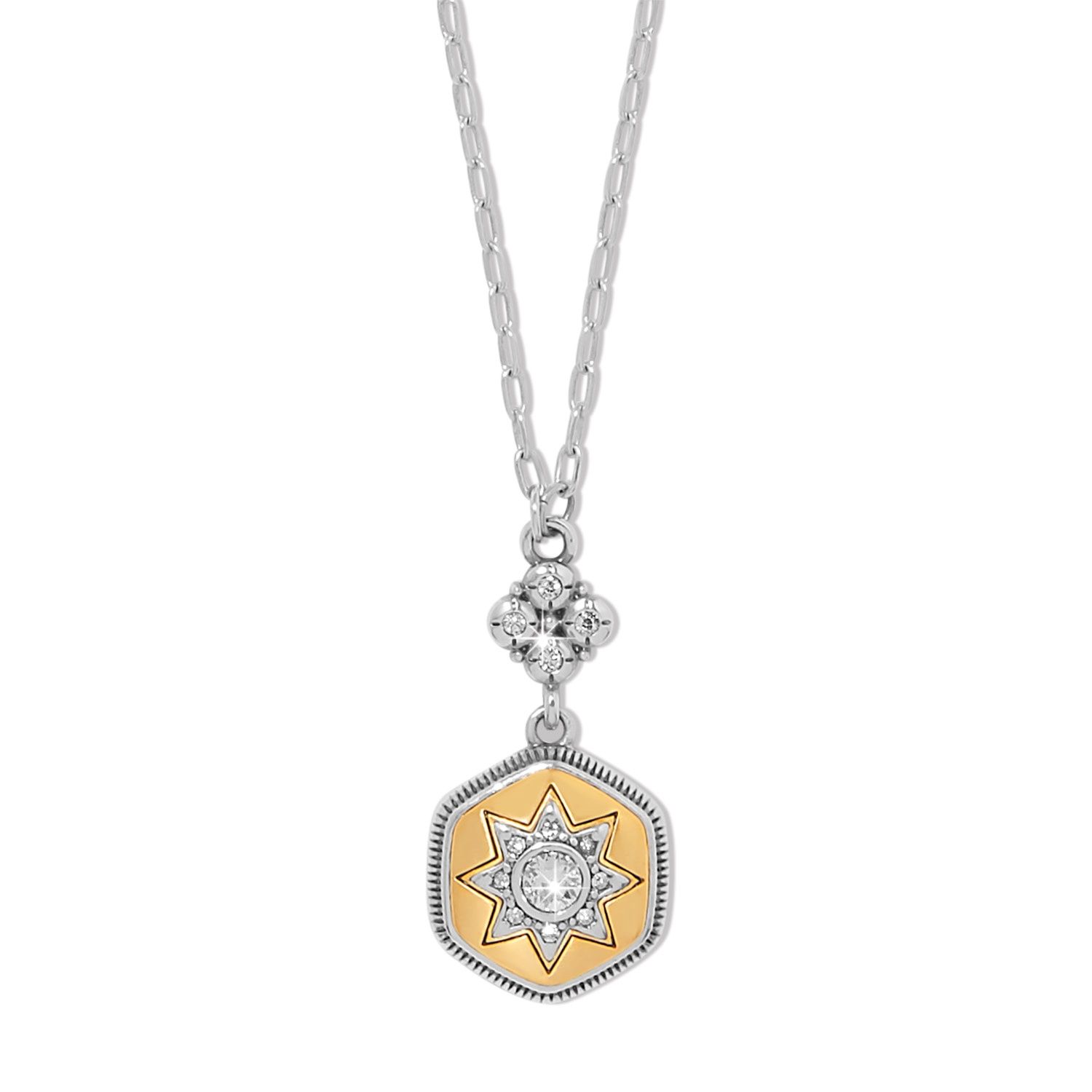 Brighton Mosaic Nova Petite Necklace, Color: Silver/Gold