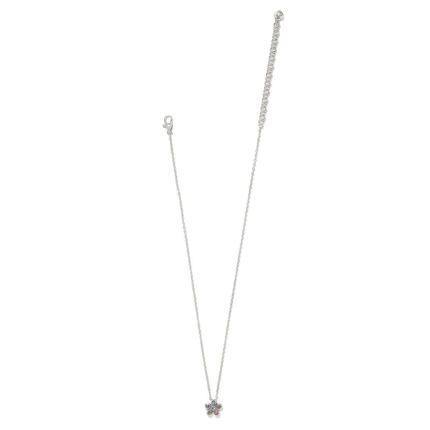 Brighton Enchanting Gem Flower Necklace, Color: Silver/Multi