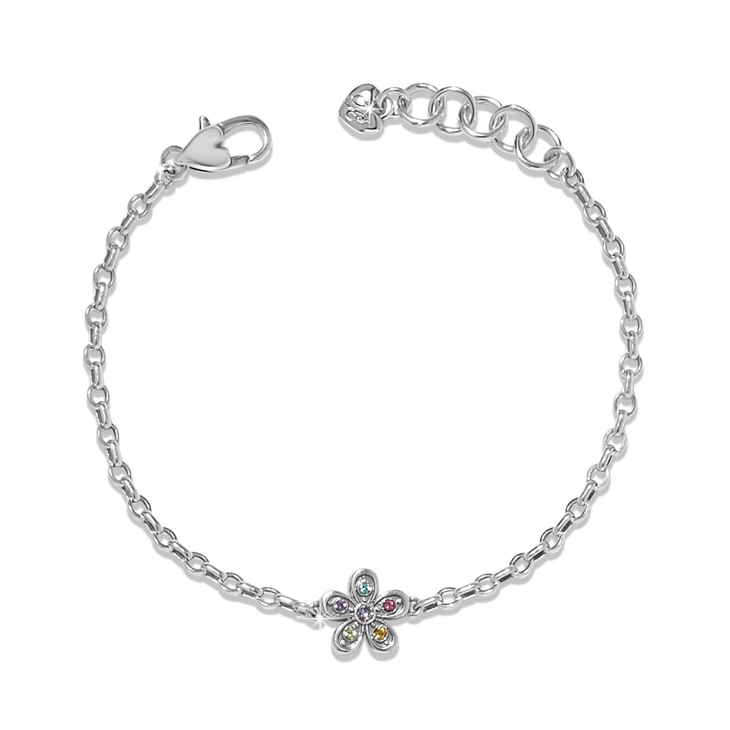 Brighton Enchanting Gem Flower Bracelet, Color: Silver/Multi