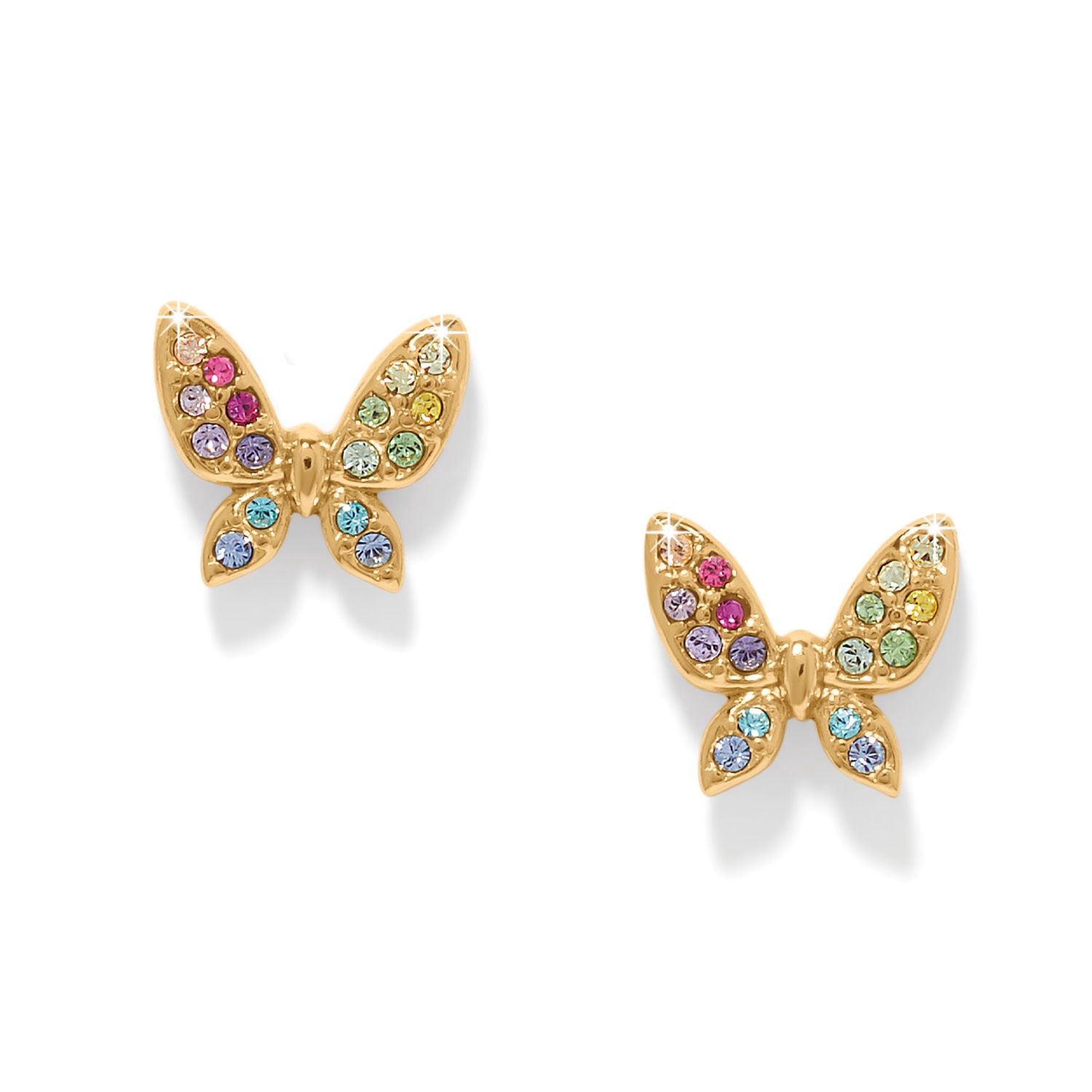 Brighton Enchanting Gem Butterfly Earrings, Color: Gold/Multi