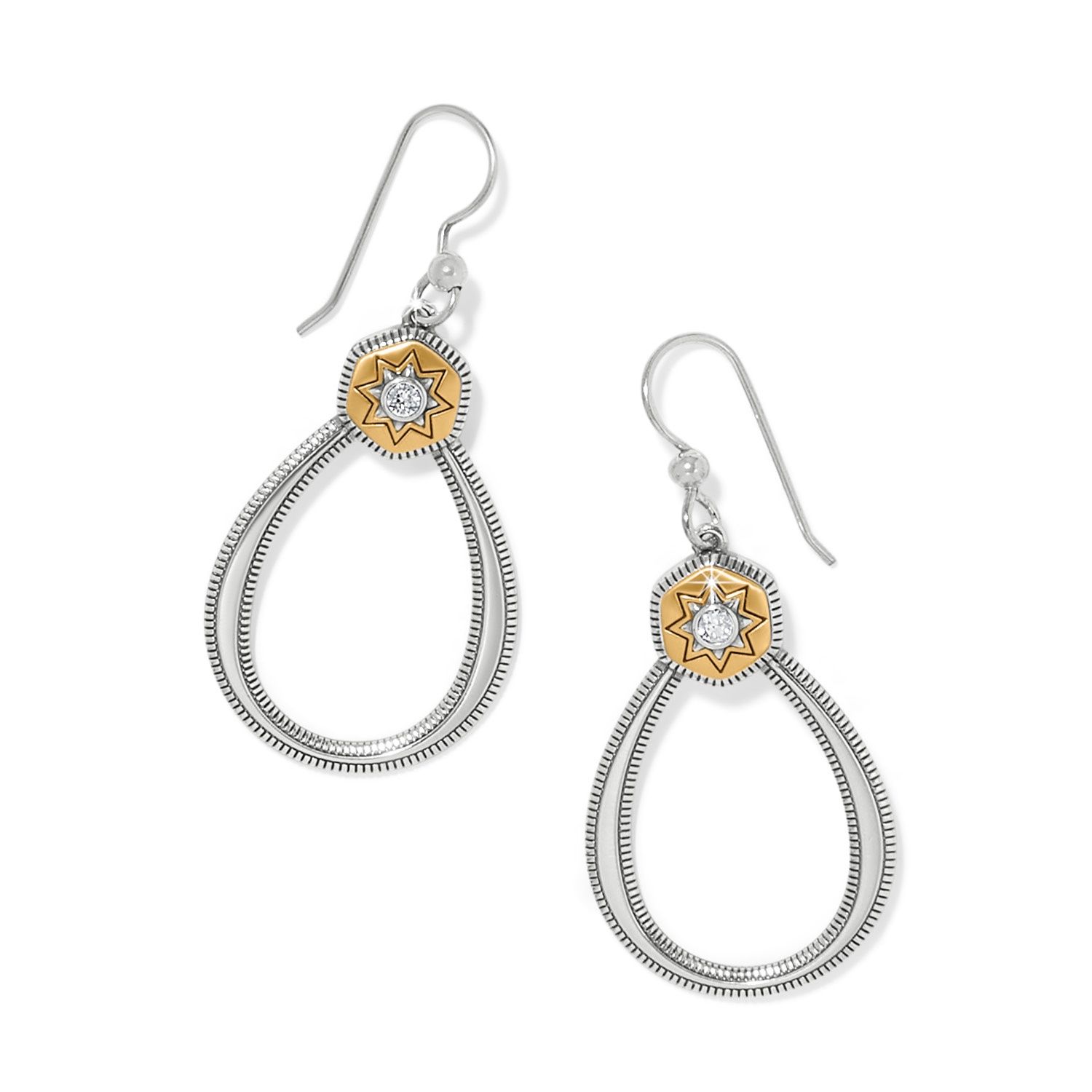 Brighton Mosaic Nova French Wire Earrings, Color: Silver/Gold