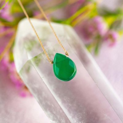 SoulKu Green Onyx Luxe Necklace for Bereavement