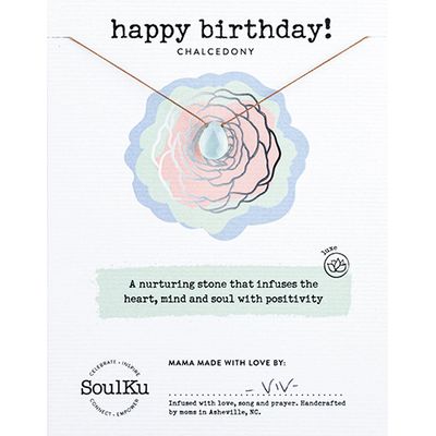 SoulKu Chalcedony Luxe Necklace for Happy Birthday