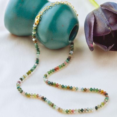 SoulKu Fancy Jasper Fully Beaded Journey Necklace for Peace