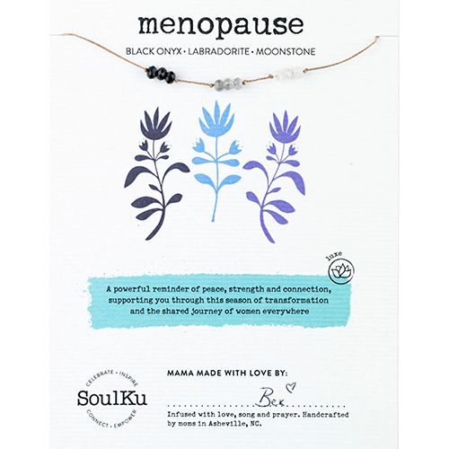 SoulKu Menopause Necklace with Black Onyx, Labradorite, &amp; Moonstone