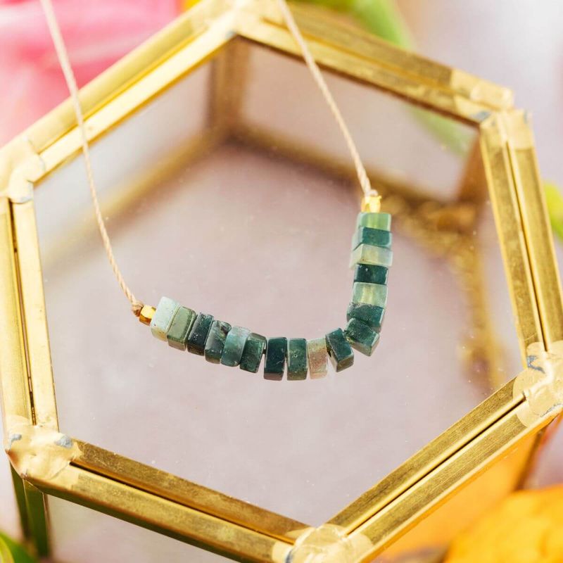 SoulKu Moss Agate Becoming Necklace for Flourish