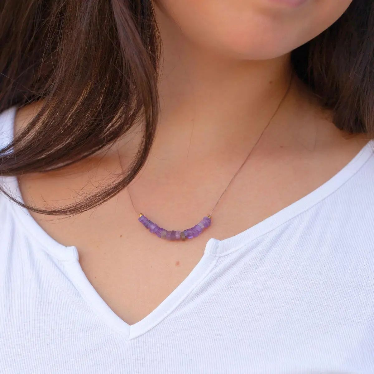SoulKu Amethyst Becoming Necklace for Fearless, Color: Amethyst, Size: 16 -18 inch