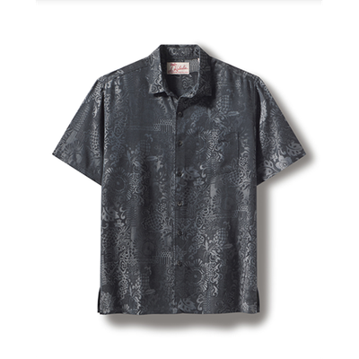 Kahala Apana Jacquard Polynosic Men's Short Sleeve Shirt