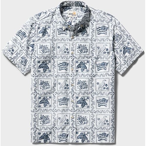 Reyn Spooner Lahaina Sailor - Button Front Men's Shirt, Color: White, Size: Large