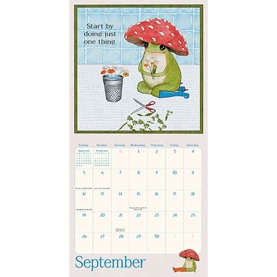 Workman Mini Wall Calendar - Little Frog's Guide to Self-Care