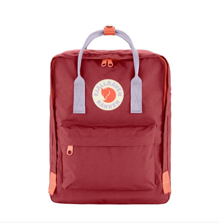 Fjallraven Kanken Koncept Backpack, Color: Ox Red/Pastel Lavender