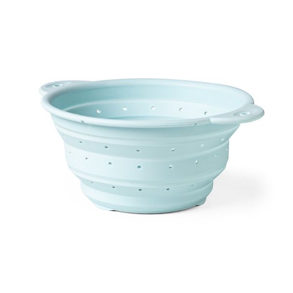 Krumbs Collapsable Silicone Strainer, Color: Blue