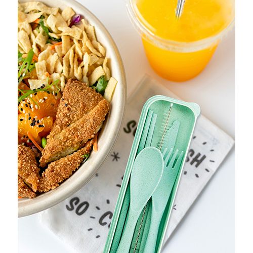 Krumbs On-the-Go Wheat Straw Utensil Set - Asst.