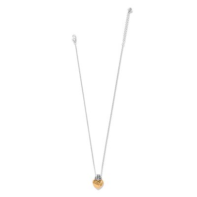 Brighton Interlok Love Knot Heart Necklace