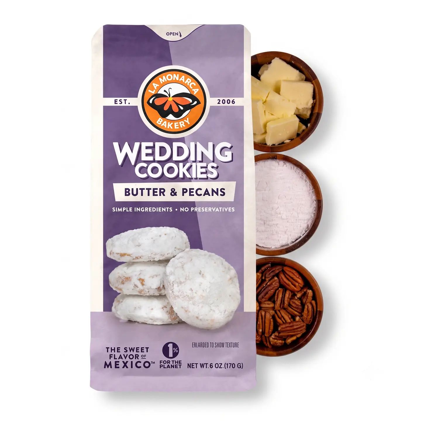 La Monarca Bakery Mexican Wedding Cookies 4oz.