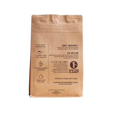 La Monarca Bakery Sierra Madre Reserve Coffee 12oz.