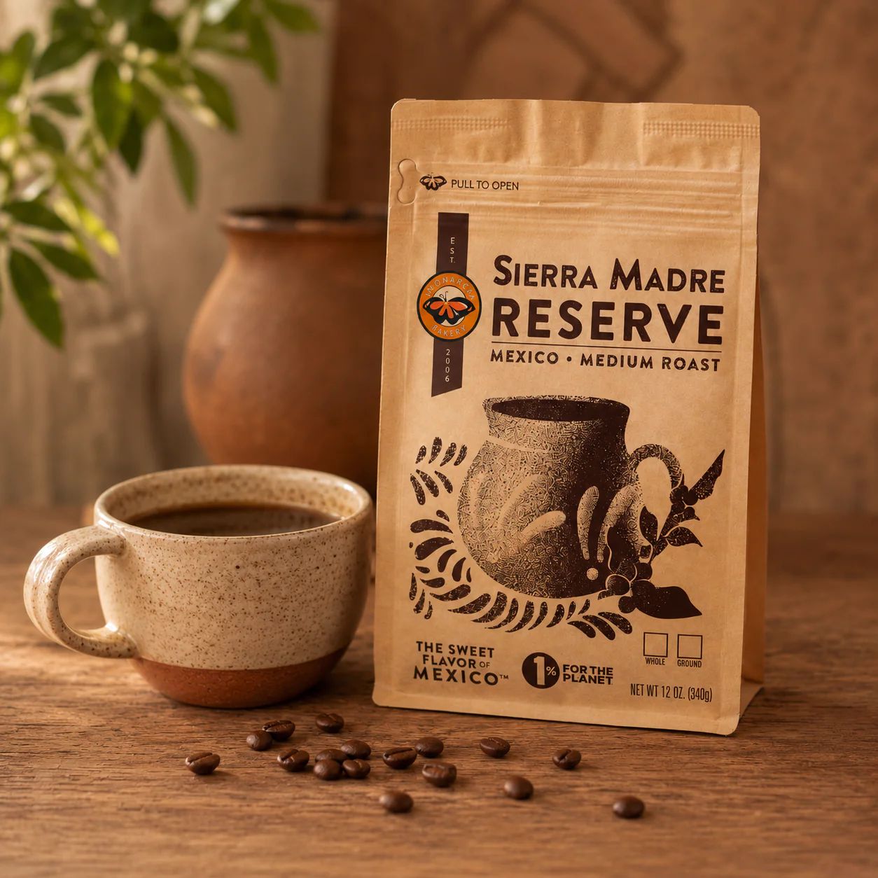 La Monarca Bakery Sierra Madre Reserve Coffee 12oz.