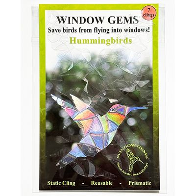 Window Gems Prismatic Window Cling - Hummingbird