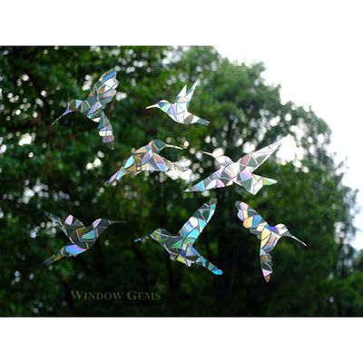 Window Gems Prismatic Window Cling - Hummingbird