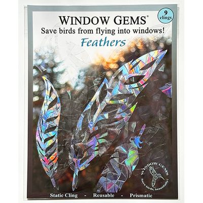Window Gems Prismatic Window Cling - Feather