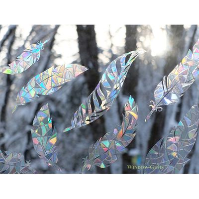 Window Gems Prismatic Window Cling - Feather
