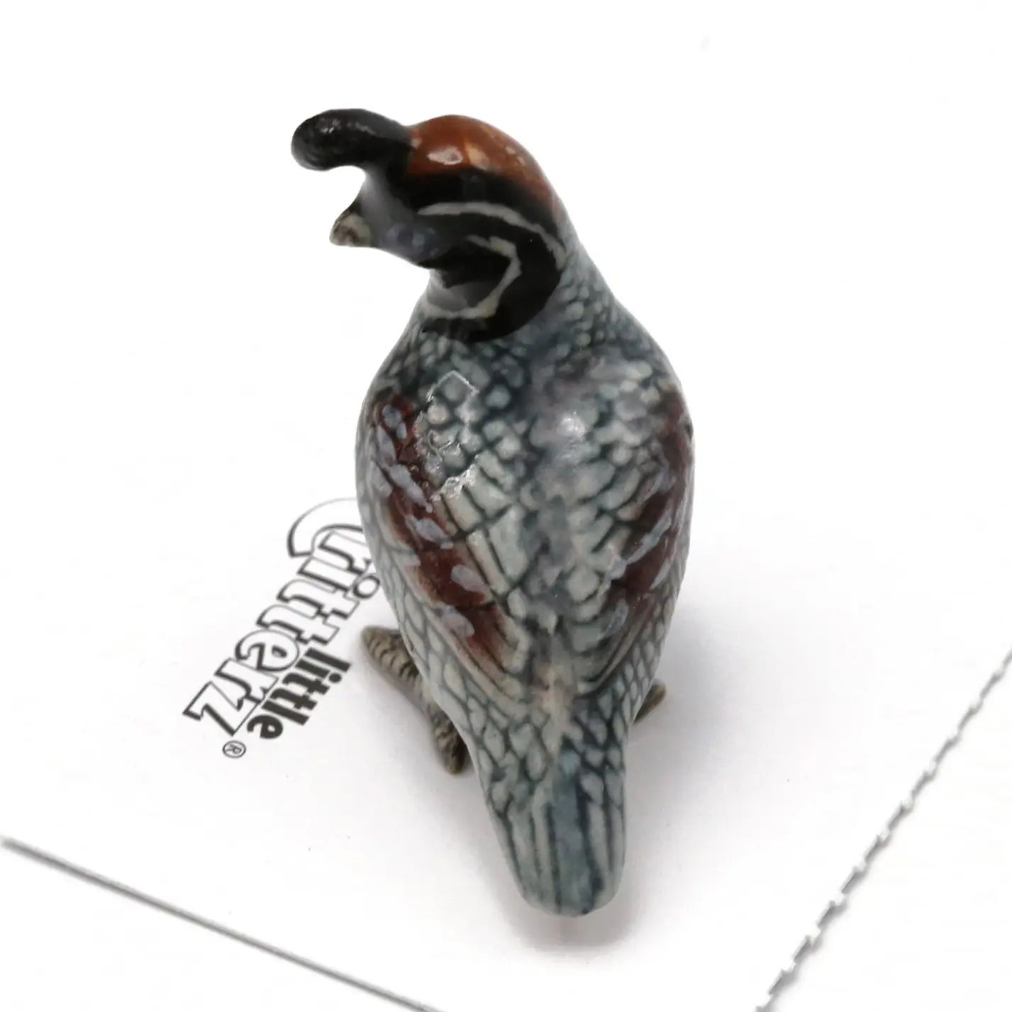 Little Critterz Porcelain Miniature - Sage Gambel's Quail