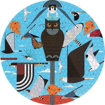 Pomegranate Puzzle, 500pc-Charley Harper: Hawk Mountain