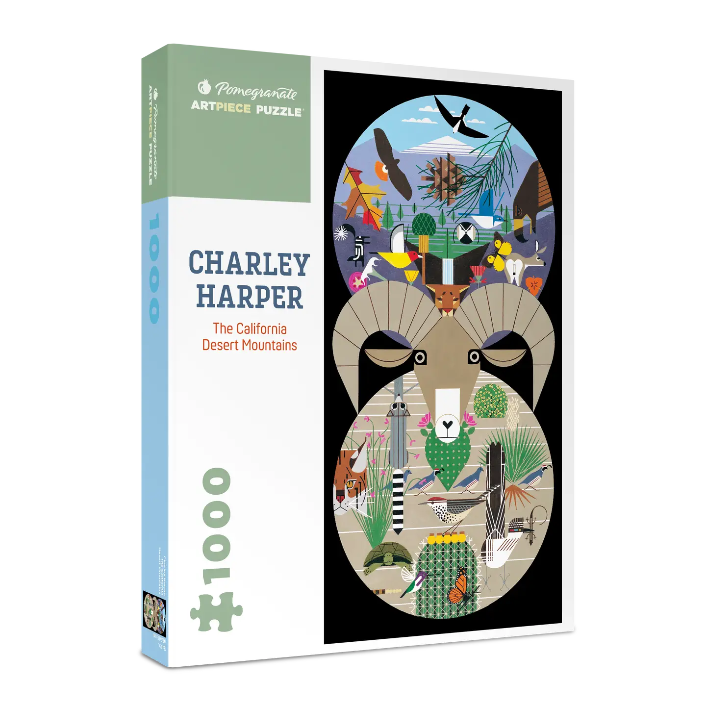 Pomegranate Puzzle, 1000pc.-Charley Harper: CA Desert Mountains