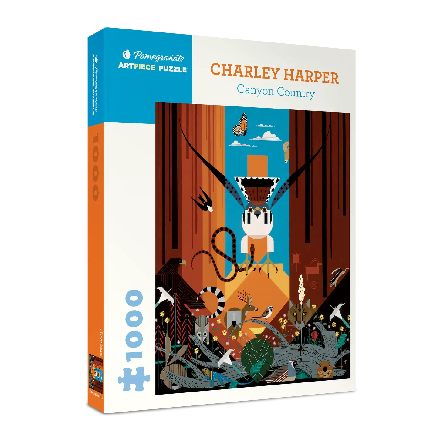 Pomegranate Puzzle, 1000pc-Charley Harper: Canyon Country