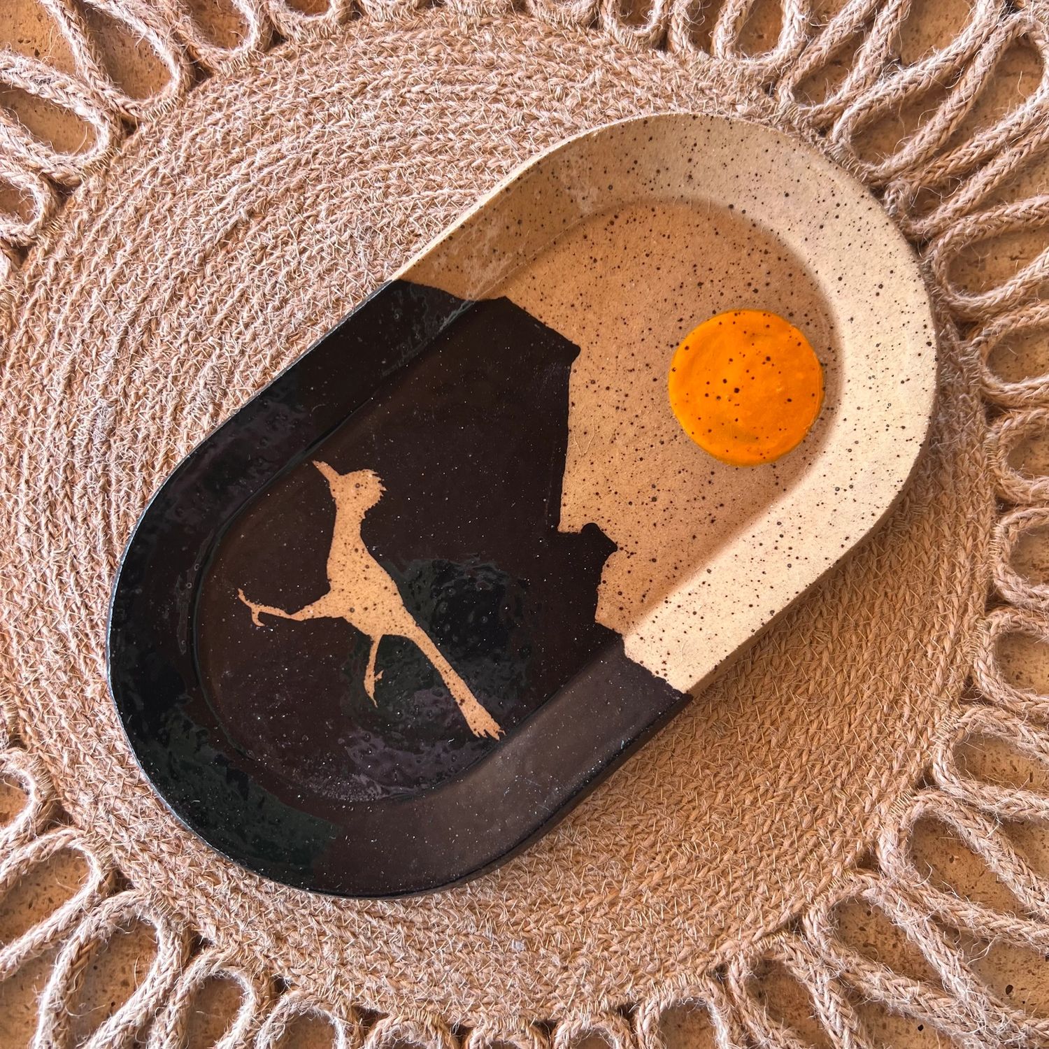Tough Kitty Designs Desert Silhouette Trinket - Roadrunner