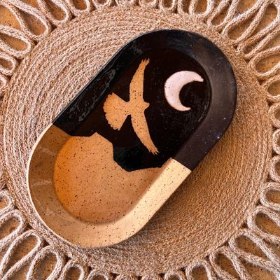 Tough Kitty Designs Desert Silhouette Trinket - Hawk