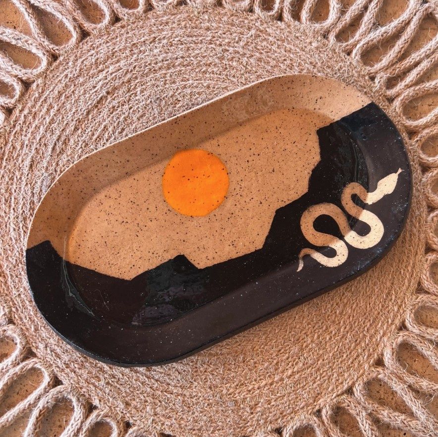 Tough Kitty Designs Desert Silhouette Trinket - Snake