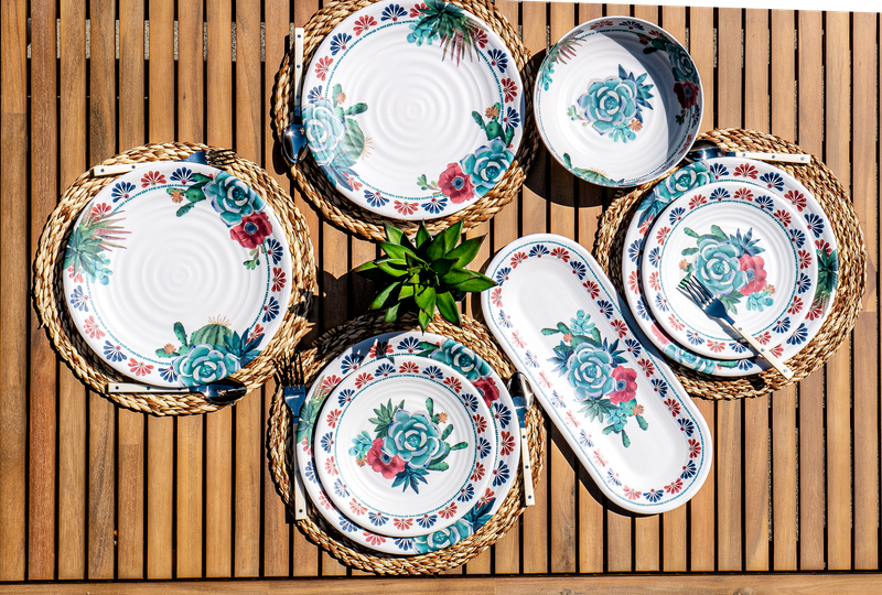 Desert Succulent Melamine Dinnerware