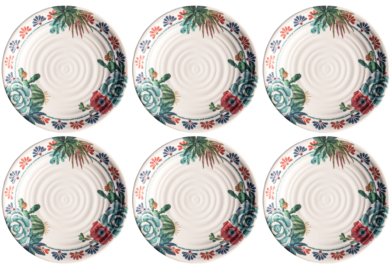 Desert Succulent Melamine Dinnerware, Style: Dinner Plate 10.5"