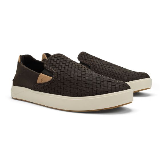 Olukai Lae'ahi Lauhala Men's Shoe, Color: Dark Java/Dark Java, Size: 9