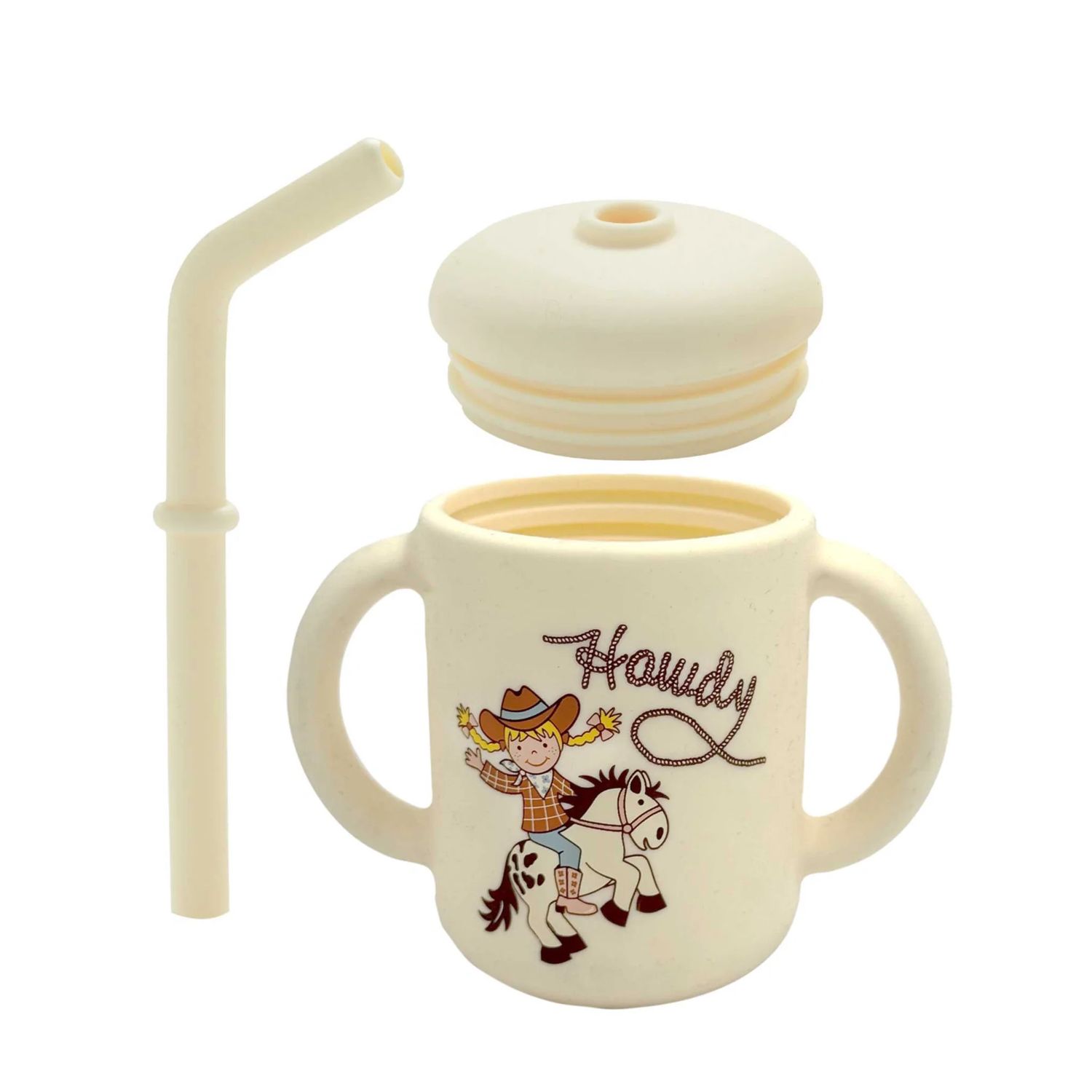 Sugarbooger Fresh &amp; Messy Sippy Cup-Howdy Cowgirl