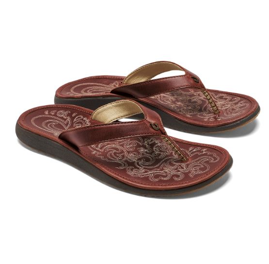Olukai Paniolo Women's Sandal, Color: 'Ohi'a Red/'Ohi'a Red, Size: 6