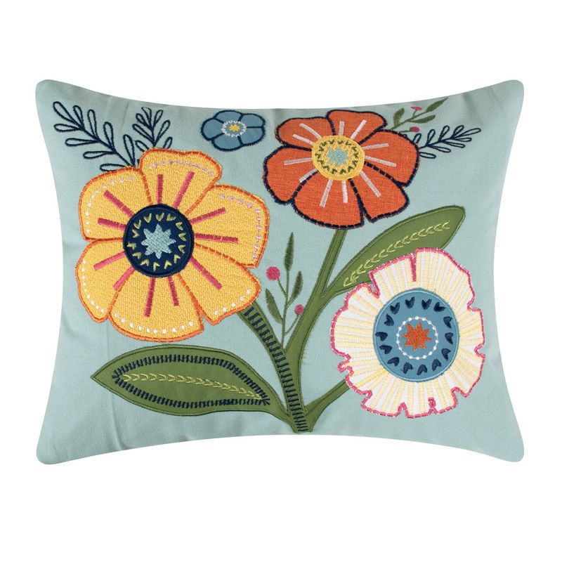 Grandiflora Garden Applique Pillow