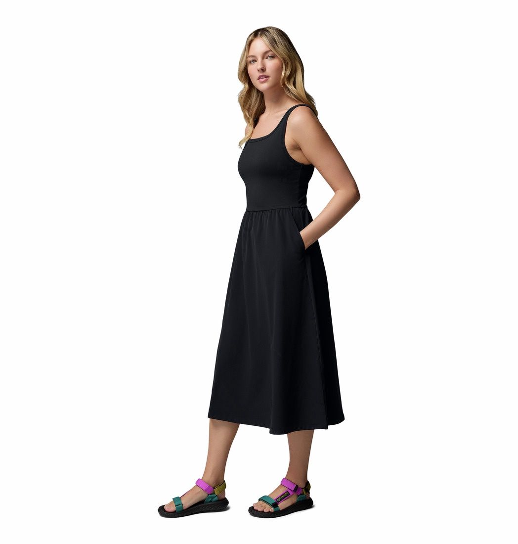 Columbia Pinetown Canyon Rib Dress, Women's, Color: Black, Size: Small