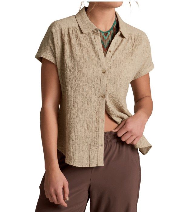 Kuhl Women's Marlie Short Sleeve Top, Color: Driftwood, Size: Small