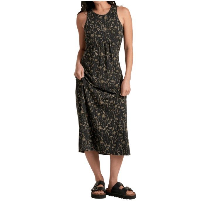 Kuhl Women's Lyra Keyhole Midi Dress, Color: Black Print, Size: XS